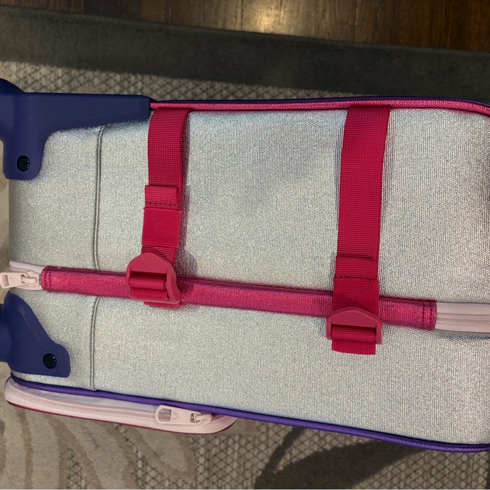 State Mini Logan Pink and Purple Rolling Suitcase - Picture 6 of 14